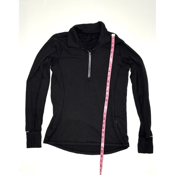 Lululemon Pullover Womens Size XSmall Outrun Half Zip Long Sleeve Top Black Rulu - Picture 3 of 4